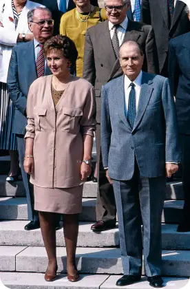 Edith Cresson avec François Mitterand